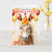 Amerikanisches Miniaturpferd Palomino Sonntag Karte (Gelbe Blume)