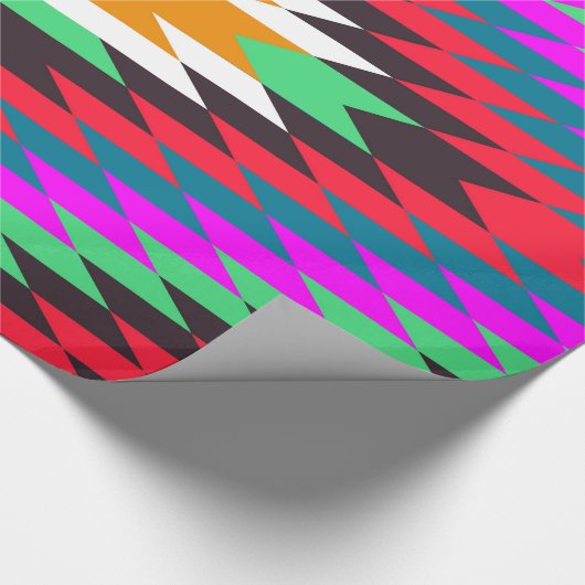 amerikanisches Motiv traditioneller ethnischer Kos Geschenkpapier (Ecke)