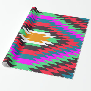 amerikanisches Motiv traditioneller ethnischer Kos Geschenkpapier