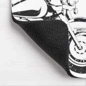 Amerikanisches Motorrad mit zwei Rädern und einer  Mousepad (Ecke)