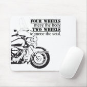 Amerikanisches Motorrad mit zwei Rädern und einer  Mousepad (Mit Mouse)