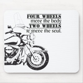 Amerikanisches Motorrad mit zwei Rädern und einer  Mousepad