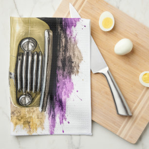 Amerikanisches Muscle-Car-Küchentuch Geschirrtuch