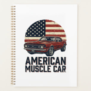 Amerikanisches Muscle-Car-Vintage-Flag-Shirt-Desig Planer