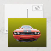 AMERIKANISCHES MUSKELAUTO POSTKARTE (Vorne/Hinten)