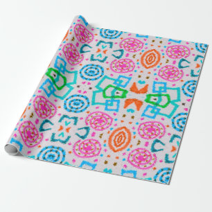 amerikanisches Muster. Ikat nahtlos drucken. Mode Geschenkpapier