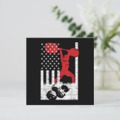 Amerikanisches olympisches Gewicht Einladung (Stehend Vorderseite)