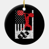 Amerikanisches olympisches Gewicht Keramik Ornament (Hinten)