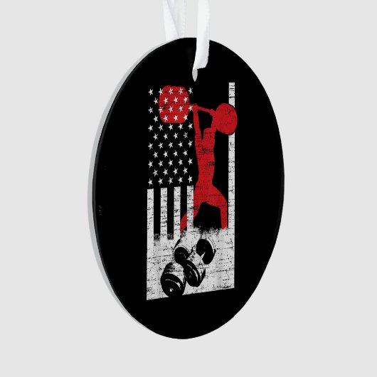 Amerikanisches olympisches Gewicht Ornament (Vorderseite)