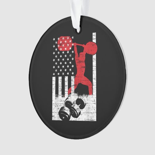 Amerikanisches olympisches Gewicht Ornament (Vorderseite)