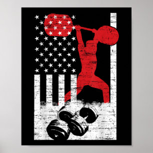 Amerikanisches olympisches Gewicht Poster