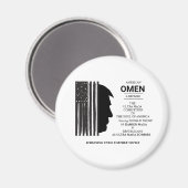 Amerikanisches Omen in Schwarz Magnet (Vorderseite/Rückseite)