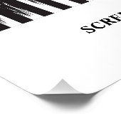 Amerikanisches Omen in Schwarz Poster (Ecke)