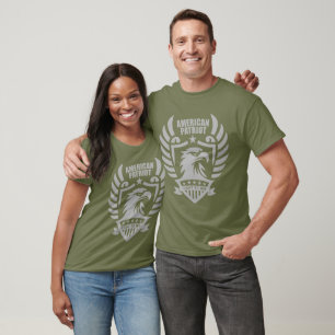 Amerikanisches Patriot-T-Shirt (Unisex) Fatigue Gr T-Shirt