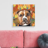 AMERIKANISCHES PERSONAL LEINWANDDRUCK (Insitu (Wohnzimmer))