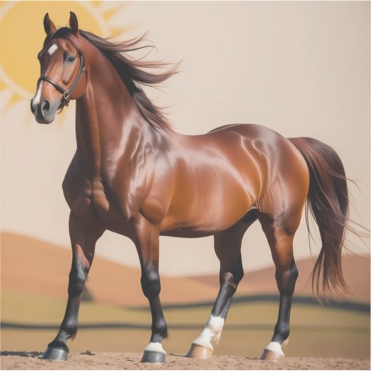 amerikanisches Pferd Aufkleber (Vorderseite)