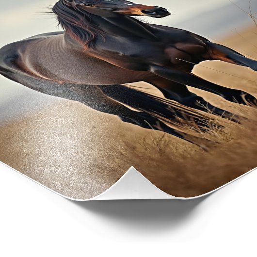 amerikanisches Pferd Fotodruck (Ecke)