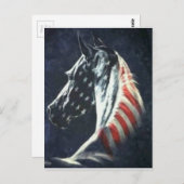 Amerikanisches Pferd Postkarte (Vorne/Hinten)
