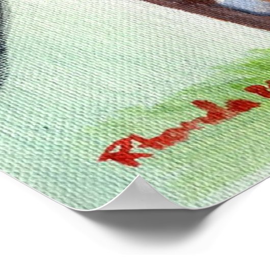 Amerikanisches Pferdeschlachtportrait Poster (Ecke)