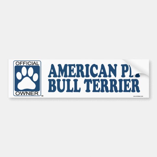 Amerikanisches Pitbull-Terrier-Blau Autoaufkleber (Vorne)