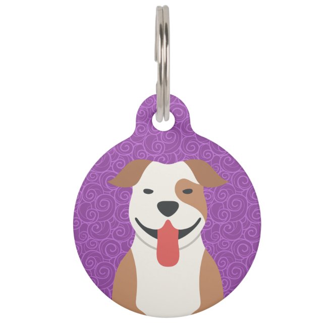 Amerikanisches Pitbull-Terrier-Haustier Tiermarke (Vorderseite)