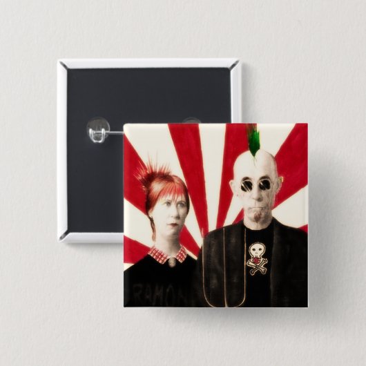 Amerikanisches PunkButt'n Button (Vorne & Hinten)