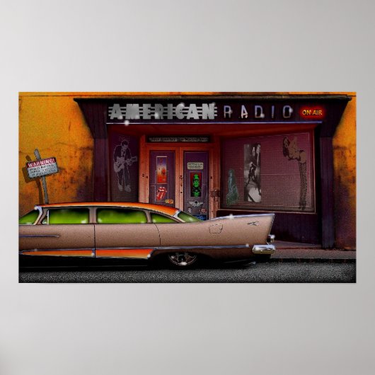 amerikanisches Radio Poster (Vorne)