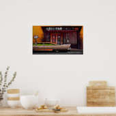 amerikanisches Radio Poster (Küche)