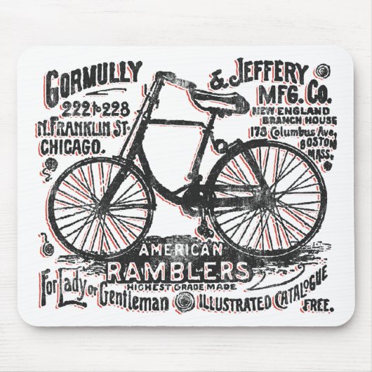 Amerikanisches Rambler-Fahrrad Mousepad (Vorne)