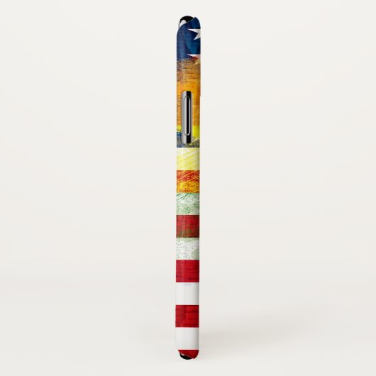 Amerikanisches Regenbogen-Flagge | hölzernes Korn Case-Mate iPhone Hülle (Hinten/Rechts)