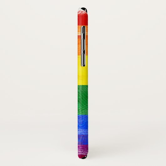 Amerikanisches Regenbogen-Flagge | hölzernes Korn Case-Mate iPhone Hülle (Hinten/Links)