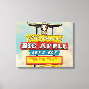 Amerikanisches Restaurant-Zeichen des Leinwanddruck
