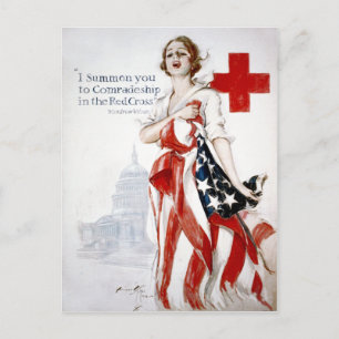 Amerikanisches Rotes Kreuz Vintage-Weltkrieg-I-Pla Postkarte