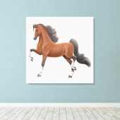 Amerikanisches Saddlebred Gaited Horsed Wrapped Ca Leinwanddruck (Insitu (Holzboden))