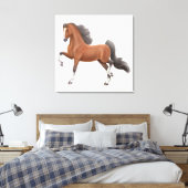 Amerikanisches Saddlebred Gaited Horsed Wrapped Ca Leinwanddruck (Insitu (Schlafzimmer))