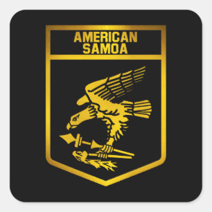Amerikanisches Samoa-Emblem Quadratischer Aufkleber