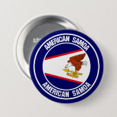 Amerikanisches Samoa-RundEmblem Button (Vorne & Hinten)