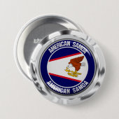 Amerikanisches Samoa-RundEmblem Button (Vorne & Hinten)