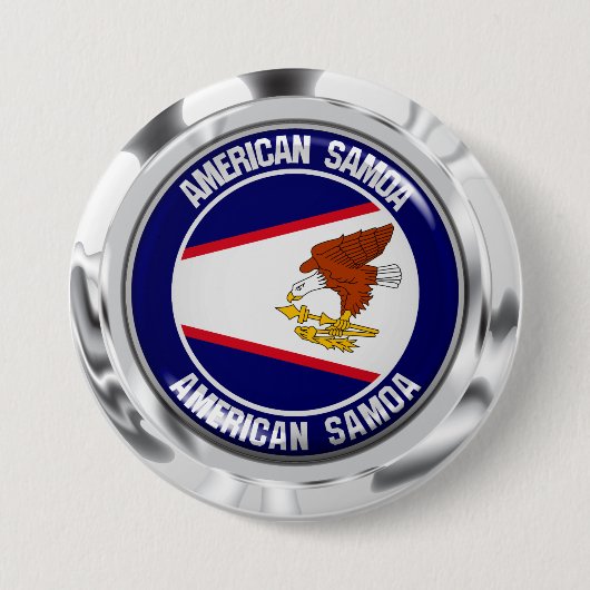 Amerikanisches Samoa-RundEmblem Button (Vorderseite)