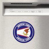 Amerikanisches Samoa-RundEmblem Magnet (In Situ (Geschirrspüler))