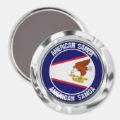 Amerikanisches Samoa-RundEmblem Magnet (Vorderseite/Rückseite)