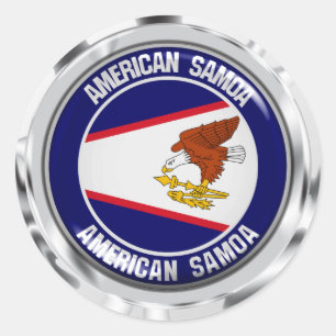 Amerikanisches Samoa-RundEmblem Runder Aufkleber