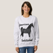 Amerikanisches Sattelpferd Sweatshirt (Vorne ganz)