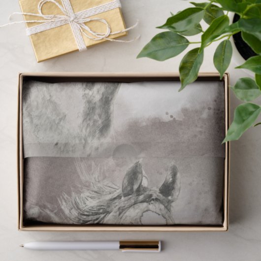 Amerikanisches Sattelpferd Zeichnend Dekoupage Seidenpapier (Geschenk)