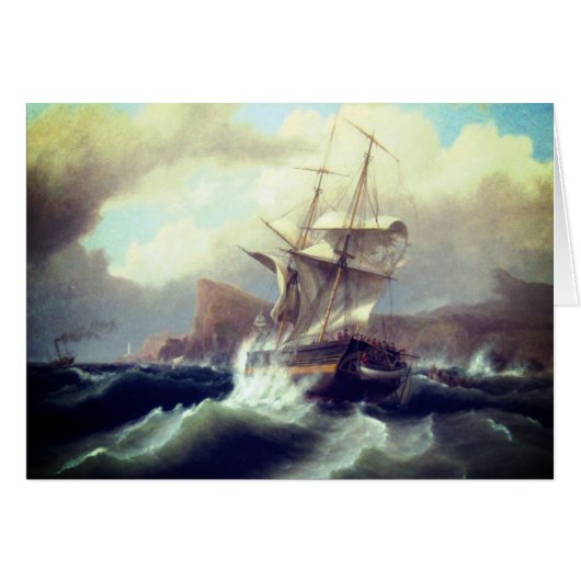 Amerikanisches Schiff in Not 1841 (Vorderseite (Horizontal))