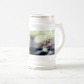 Amerikanisches Schiff in Not 1841 Bierglas (VorderseiteRechts)