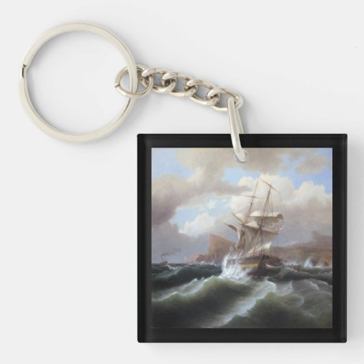 Amerikanisches Schiff in Not 1841 Schlüsselanhänger (Vorderseite)