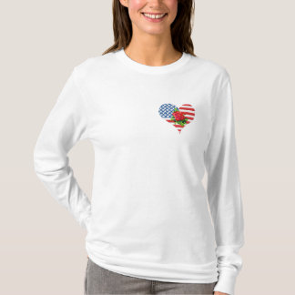 Amerikanisches Schönheits-Herz T-Shirt