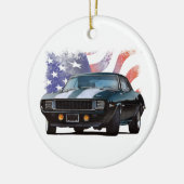 Amerikanisches schwarzes Camaro Keramik Ornament (Links)