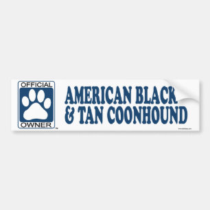 Amerikanisches Schwarzes und TANcoonhound-Blau Autoaufkleber